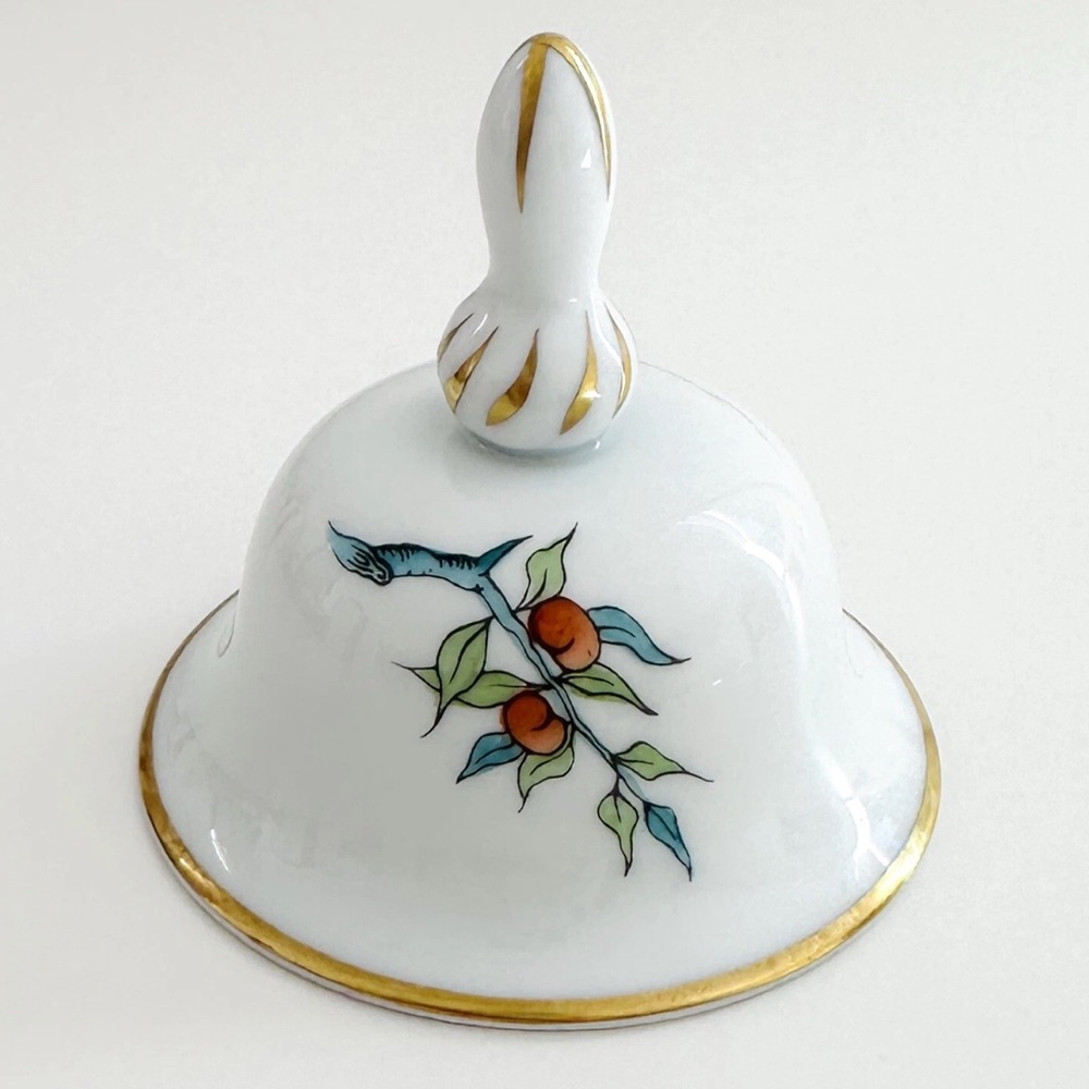 RARE Discontinued Vintage Herend Her16 Fruit Table Bell Hand Painted Porcelain